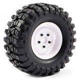 FASTRAX 1:10 CRAWLER SAWBLOCK 1.9 SCALE STEEL WHEEL &#248;108MM (WHITE)