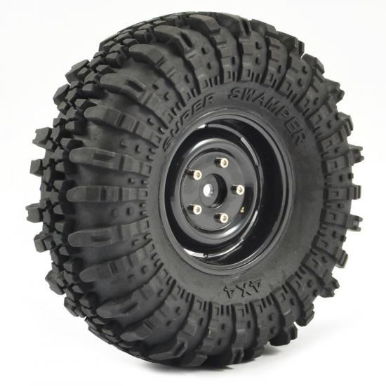 FASTRAX 1:10 CRAWLER SWAMPER 1.9 SCALE WHEEL &#248;118MM TYRE (BLACK)