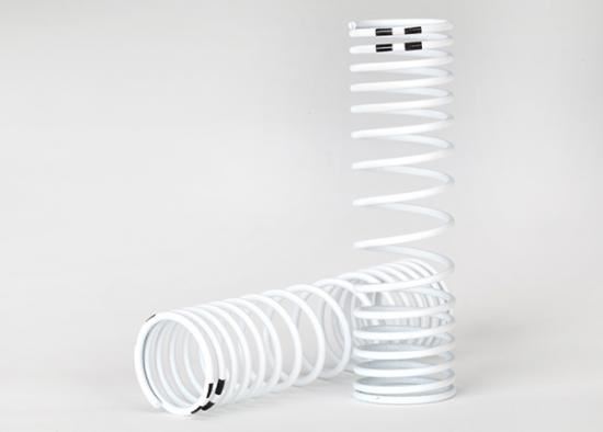 TRAXXAS Springs, rear (white) (progressive rate) (2)