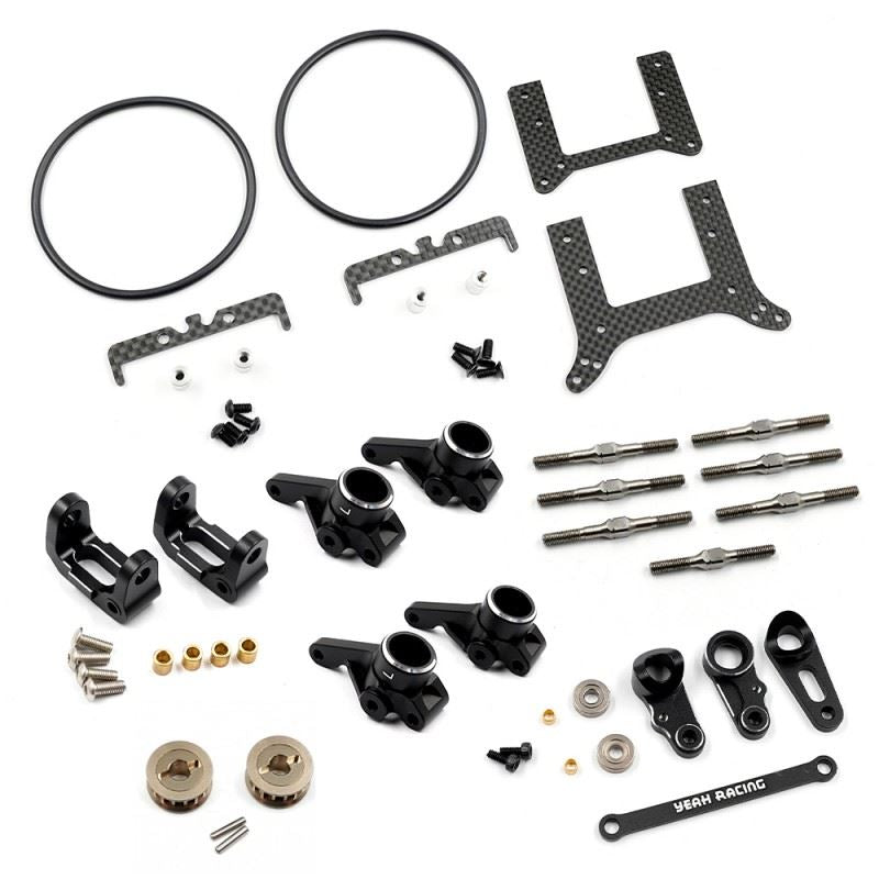 Yeah Racing Aluminum & Carbon Essential Conversion Kit Black For Yokomo 870C Super Dog Fighter Yz10 2023