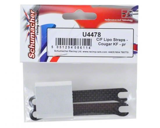 Schumacher C/F Lipo Straps - Cougar KF - pr