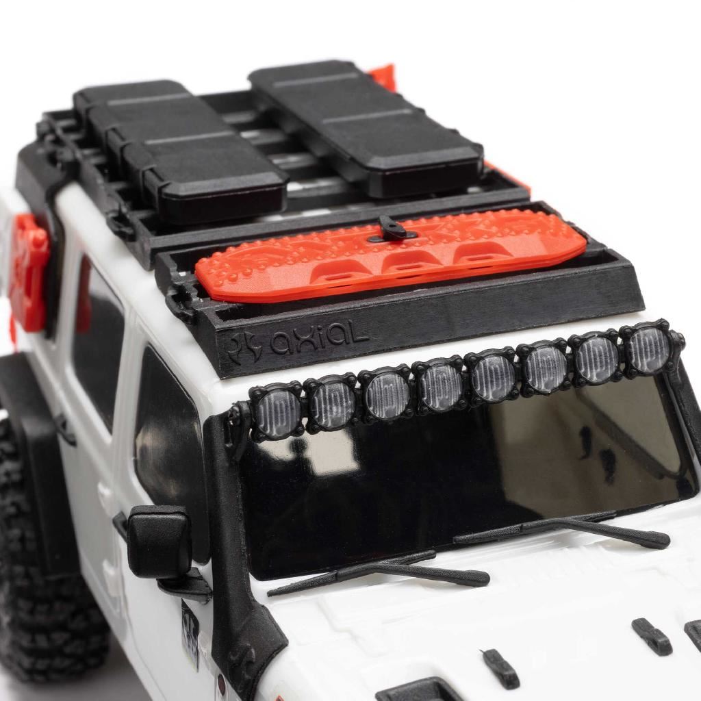 Axial 1/30 Scx30 Jeep Wrangler Jlu 4X4 Rtrrock Crawler White