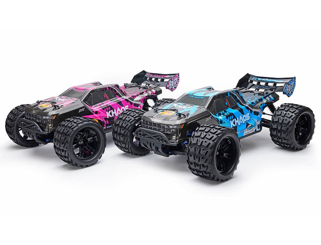 Ftx Khaos 1/10 Brushless 4Wd Truggy Rtr With 3S Lipo And Charger - Blue