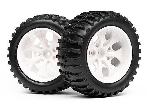 Maverick Mt White Wheel & Tyre Assbly 115mm Dia. X 55mm Wid