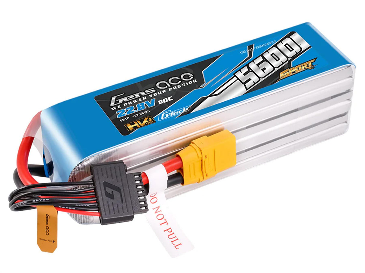 Gens Ace Li-Po G-Tech Sport Hv 6S 22.2V 5600Mah 80C With Xt90