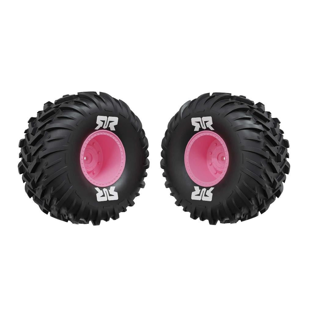 Arrma Dboots Cut Chevron Mt Tire Set Glued, Pink