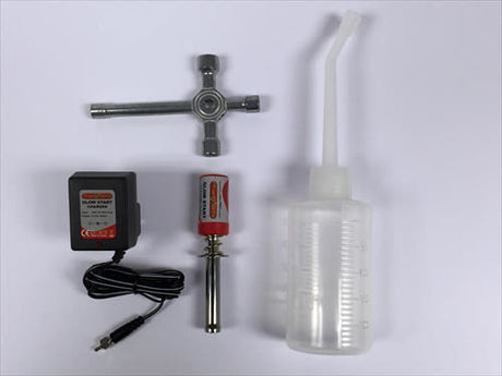 FUSION Nitro Starter Set - Fuel Bottle,Glowstart, UK Chg + Spanner