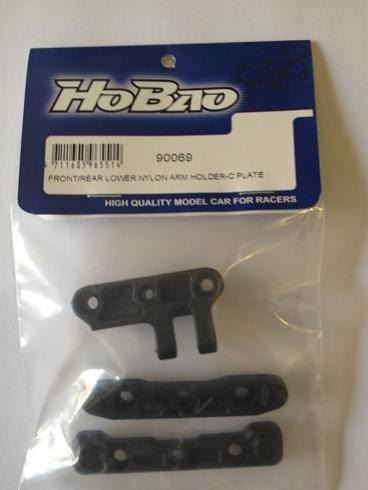 HOBAO HYPER GTB FRONT/REAR LOWER NYLON ARM HOLDER-C PLATE