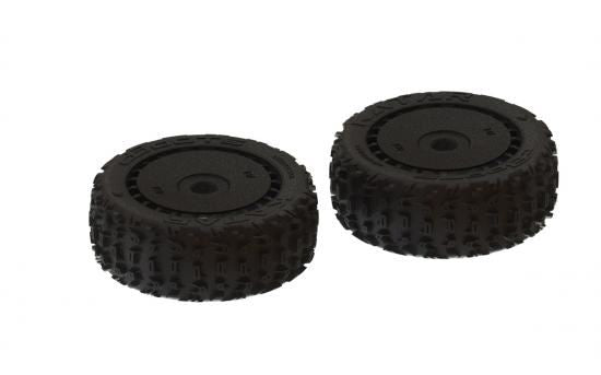 Arrma dBoots Katar B 6S Tire Set Black - Pair