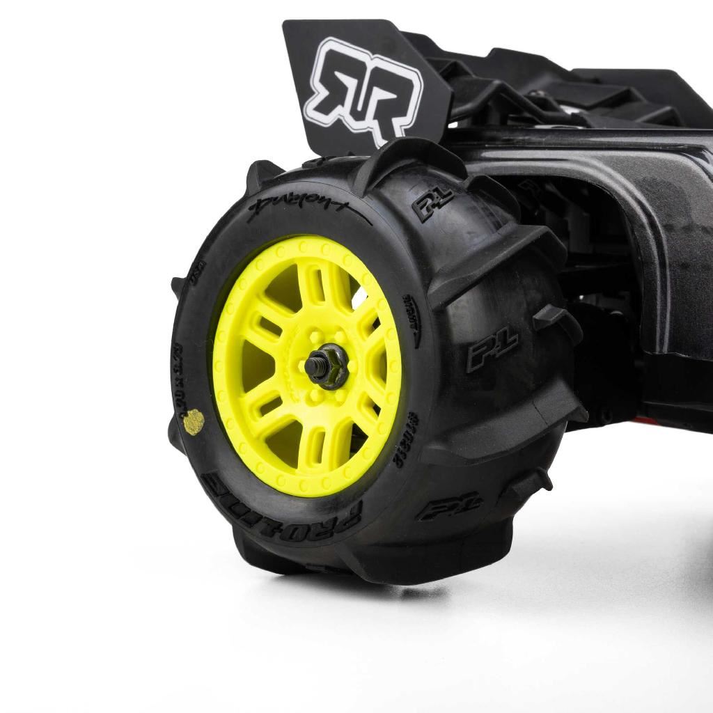 Pro-Line 1/16 Dumont Front/Rear Paddle Tires Mounted 12Mm Yellow Spli