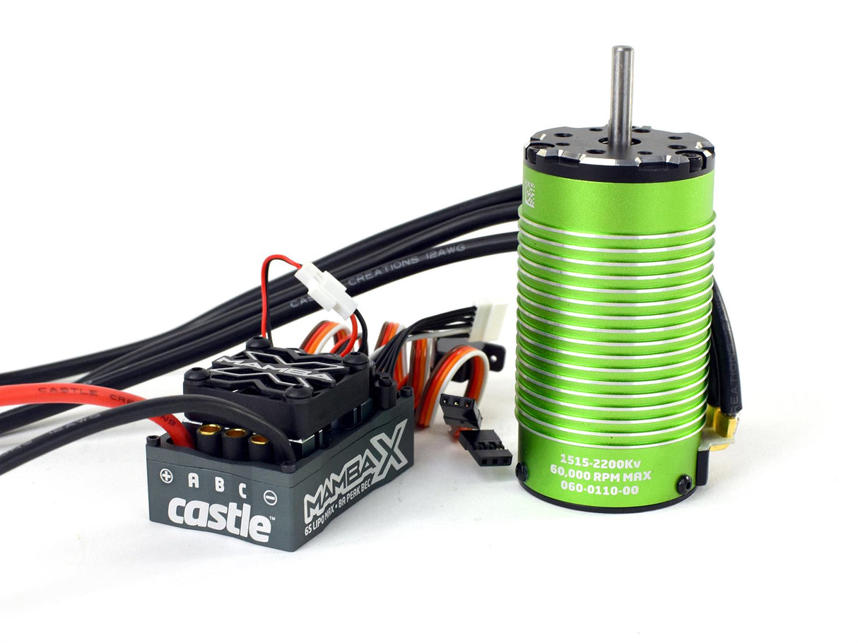 Castle Creations Mamba X, Sensored, 25.2V Wp Esc & 1515-2200Kv V2 Combo