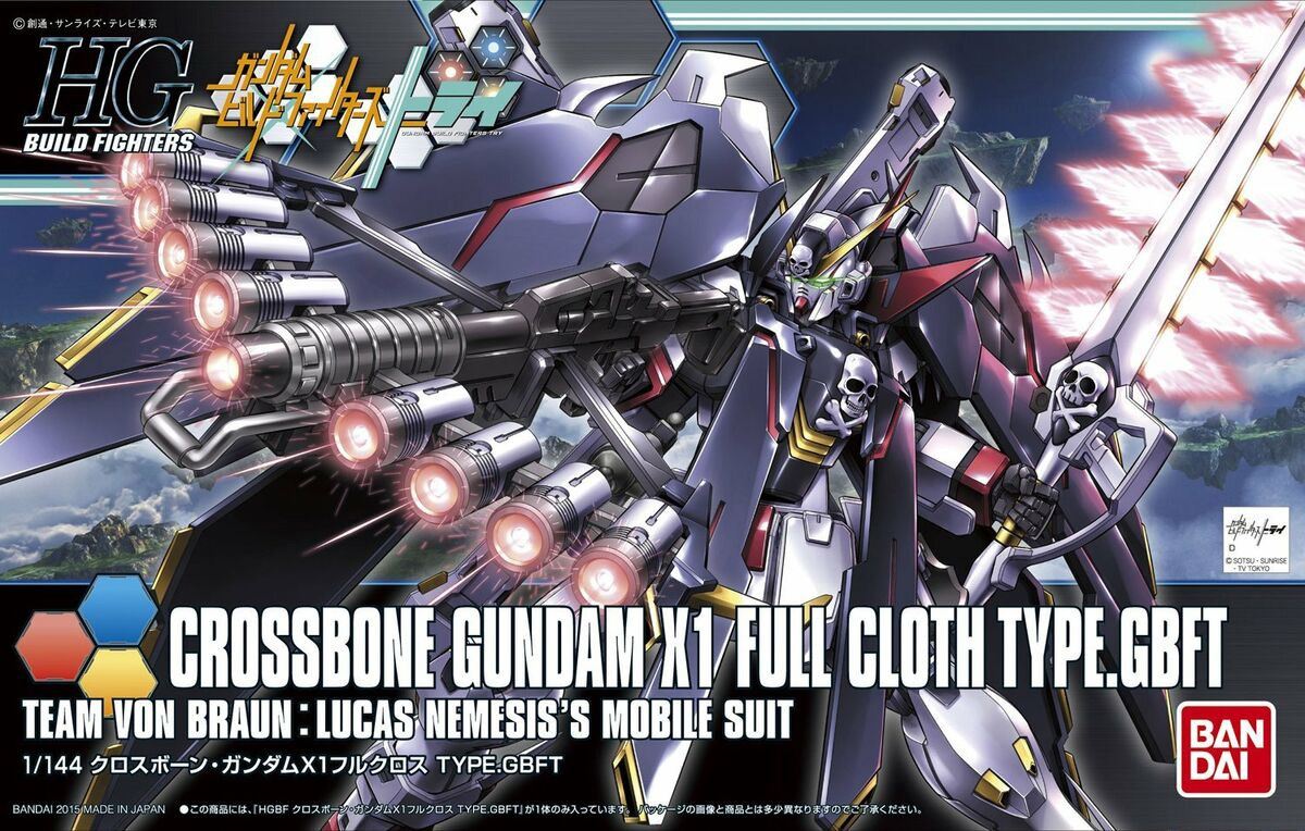 Bandai Hobby Hgbf 1/144 Crossbone Gundam X1 Full Cloth Version Gbf