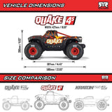 Arrma 1/8 Quake 4S Dsc 4X4 Rtr Monter Truck, Le Black/Pearl