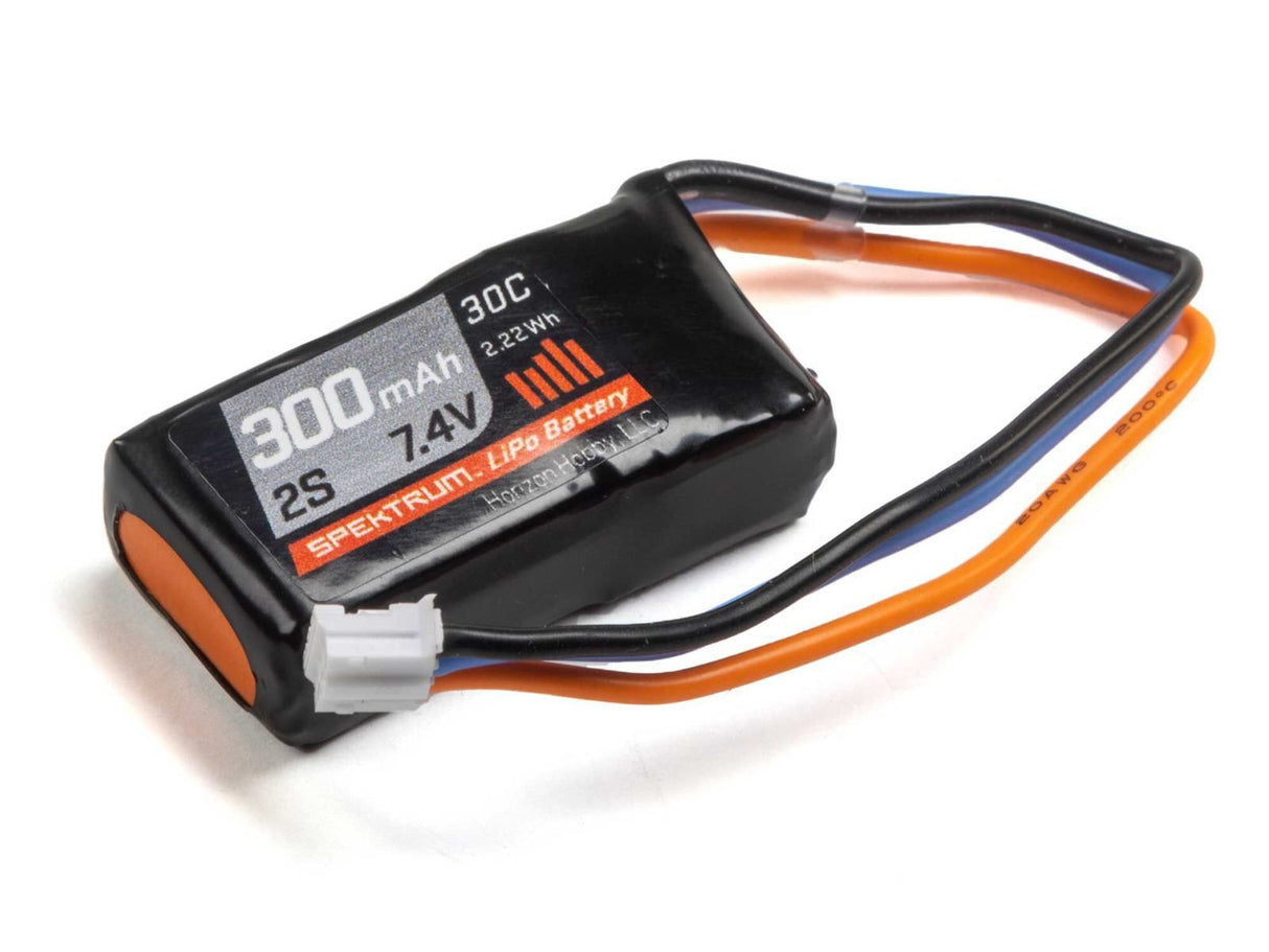 Spektrum 7.4V 300mAh 2S 30C LiPo Battery: PH