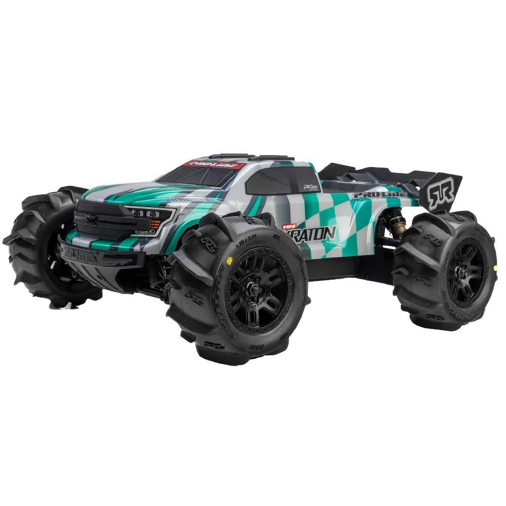 Pro-Line 1/16 Dumont F/R Mt Tires Black Split Six (2): Arrma Mini Kra