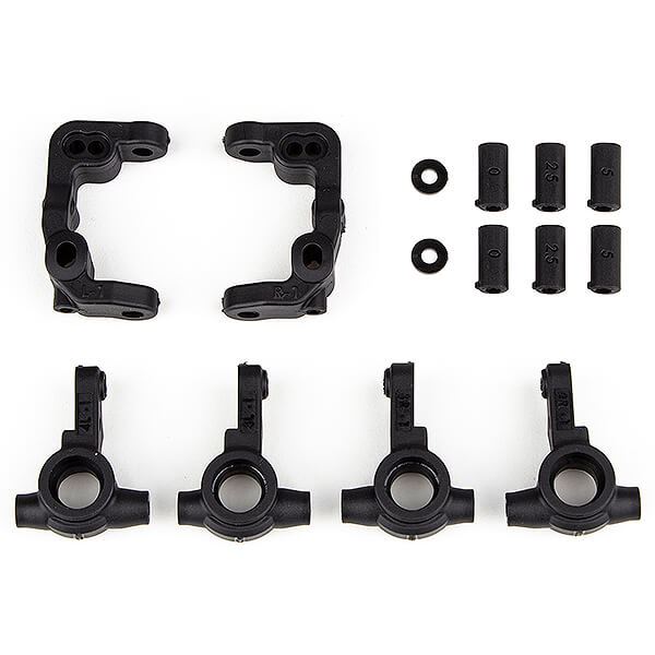 TEAM ASSOCIATED RC10B6.4 -1MM SCRUB CASTER AND STEERING BLOC
