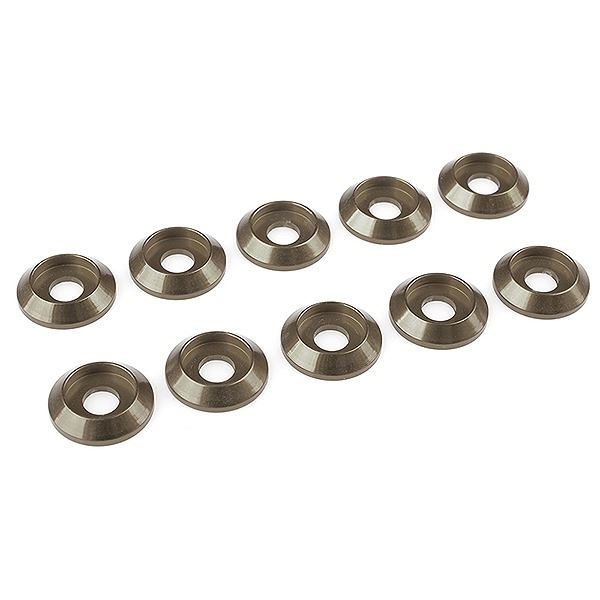 Corally Aluminium Washer For M4 Button Head Screws Od=12mm Gun Metal 10Pcs