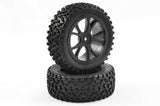 FASTRAX 1/10TH MOUNTED CUBOID BUGGY FRONT TYRES 10-SPOKE