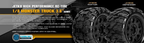 Jetko Ex Tyre Mt Raptor Belted 3.8In 17Mm-12Mm Black Wheel