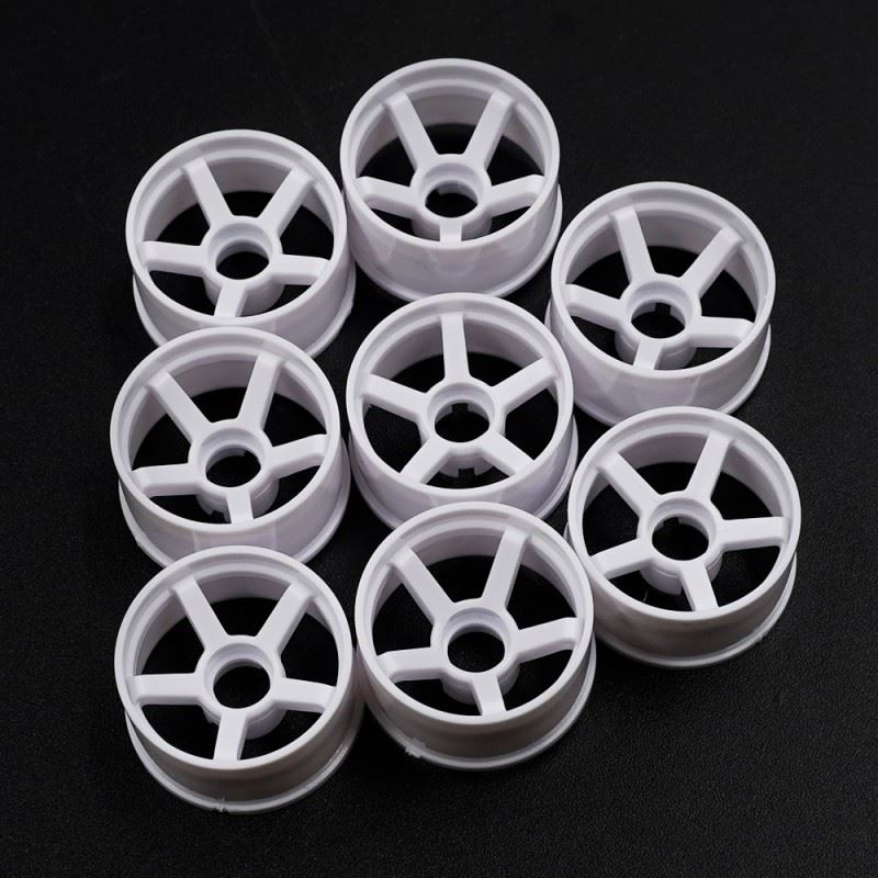 Yeah Racing Plastic Wide Rim Rwd Set 11Mm X 20Mm (Offset 0 +1 +2 + -1) White For 1/28 Mini-Z