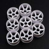 Yeah Racing Plastic Wide Rim Rwd Set 11Mm X 20Mm (Offset 0 +1 +2 + -1) White For 1/28 Mini-Z