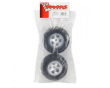 TRAXXAS Tires &wheels:SCT satin chrome w/SCT (4WD Fr/Rr,2WD Rr) TSM
