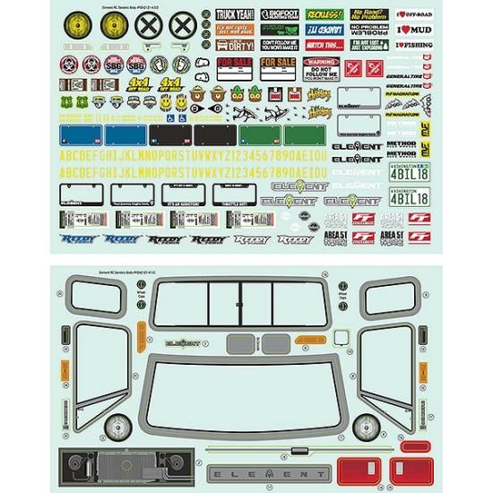 Element RC Sendero Body Decal