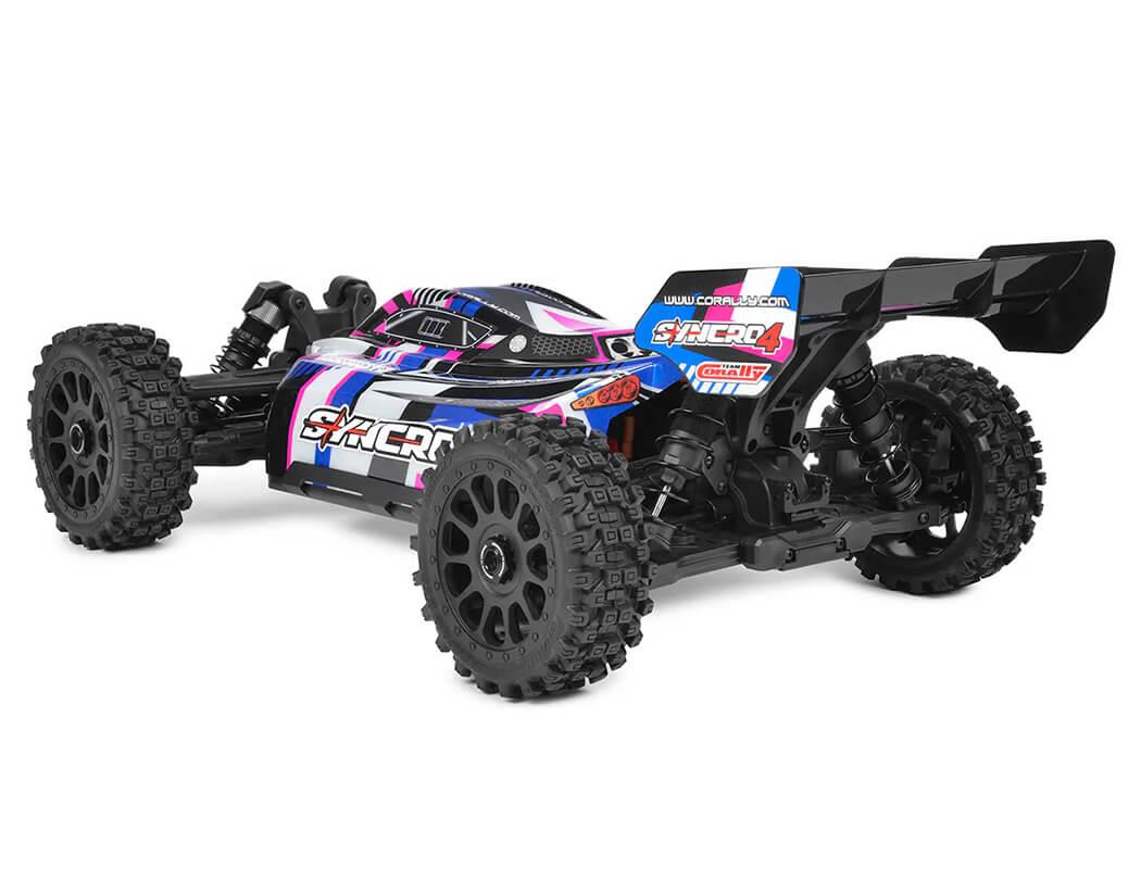 Corally Syncro-4 Brushless 4S Basher Buggy Rtr - Pink/Blue