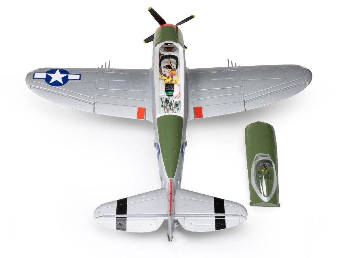 E Flite Micro P-47 Thunderbolt 625Mm Bnf Basic With As3X+ And Safe S