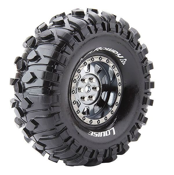 LOUISE RC CR-ROWDY 1/10 SUPER SOFT CHROME BLACK HEX 12MM