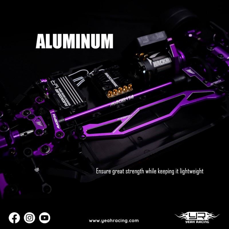 Yeah Racing Magenta Aluminum Conversion Kit For Tamiya Tt02 Purple