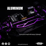 Yeah Racing Magenta Aluminum Conversion Kit For Tamiya Tt02 Purple