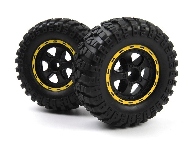 Smyter Desert Wheels/Tires Assembled (Yellow/2Pcs)