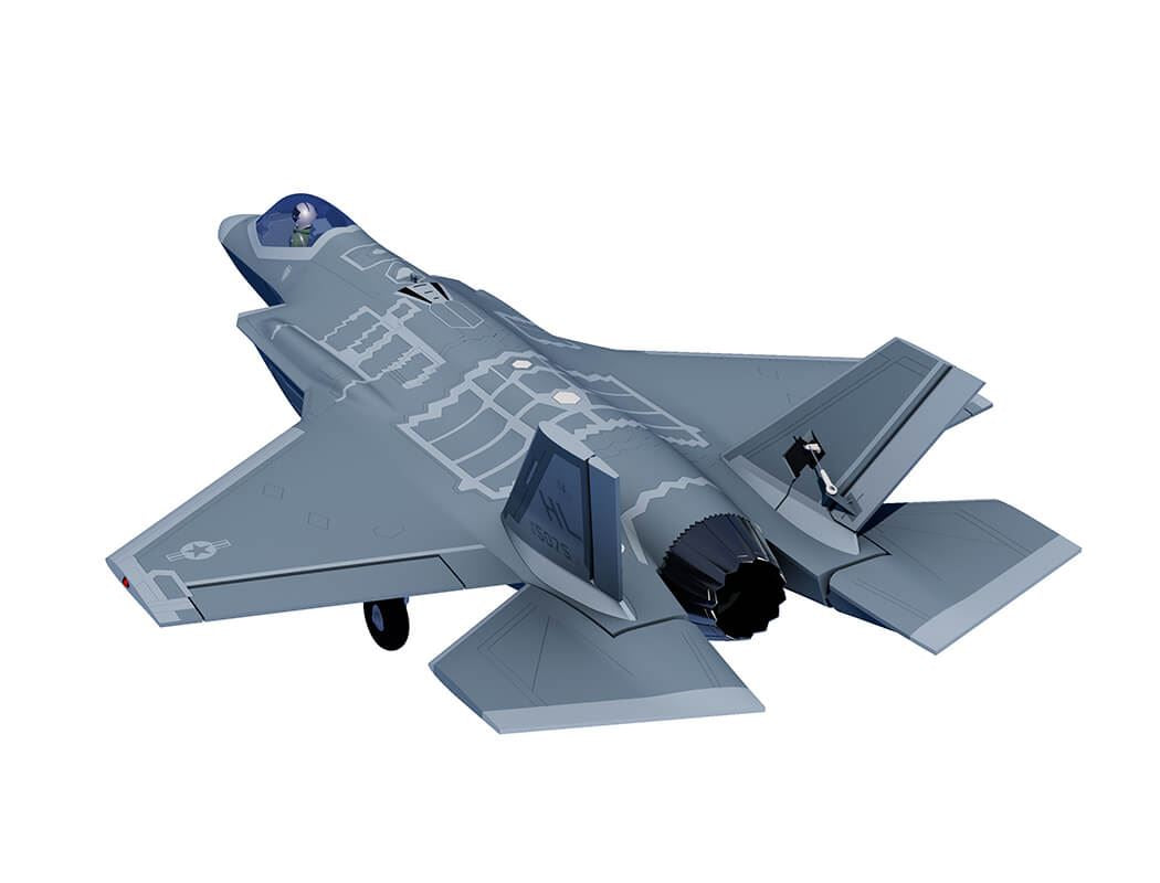 Xfly 64Mm F-35 Lightning Edf 750Mm With Retract Without Tx/Rx/Batt