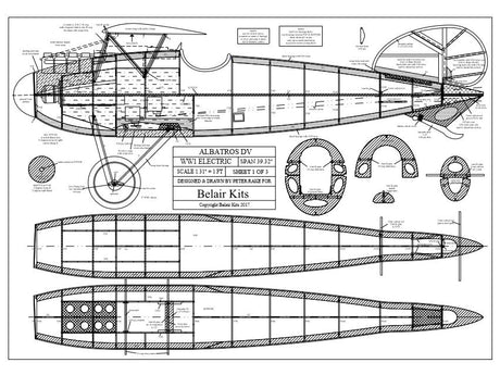 BAIR Albatros DV - 39in electric scale kit