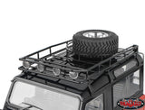 Rc4Wd Roof Rack With Tyre Mount & Ipf Lights For Gelande Ii D90