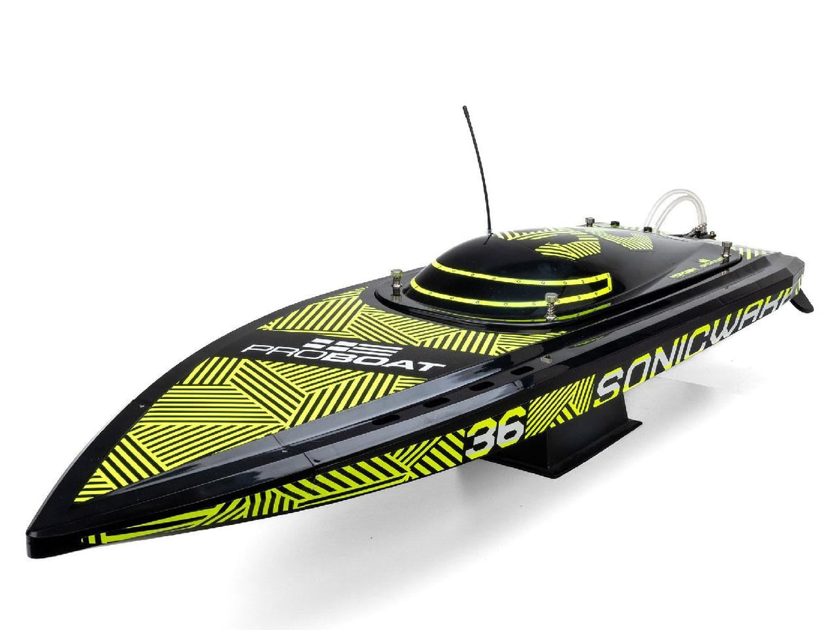 Proboat Sonicwake 36In V3 Self-Righting V-Hull Boat Rtr, Black