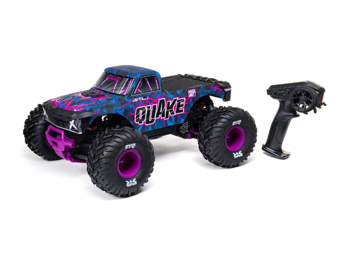Arrma 1/10 Quake 223S Dsc 2Wd Rtr Brushless Monster Truck, Purple