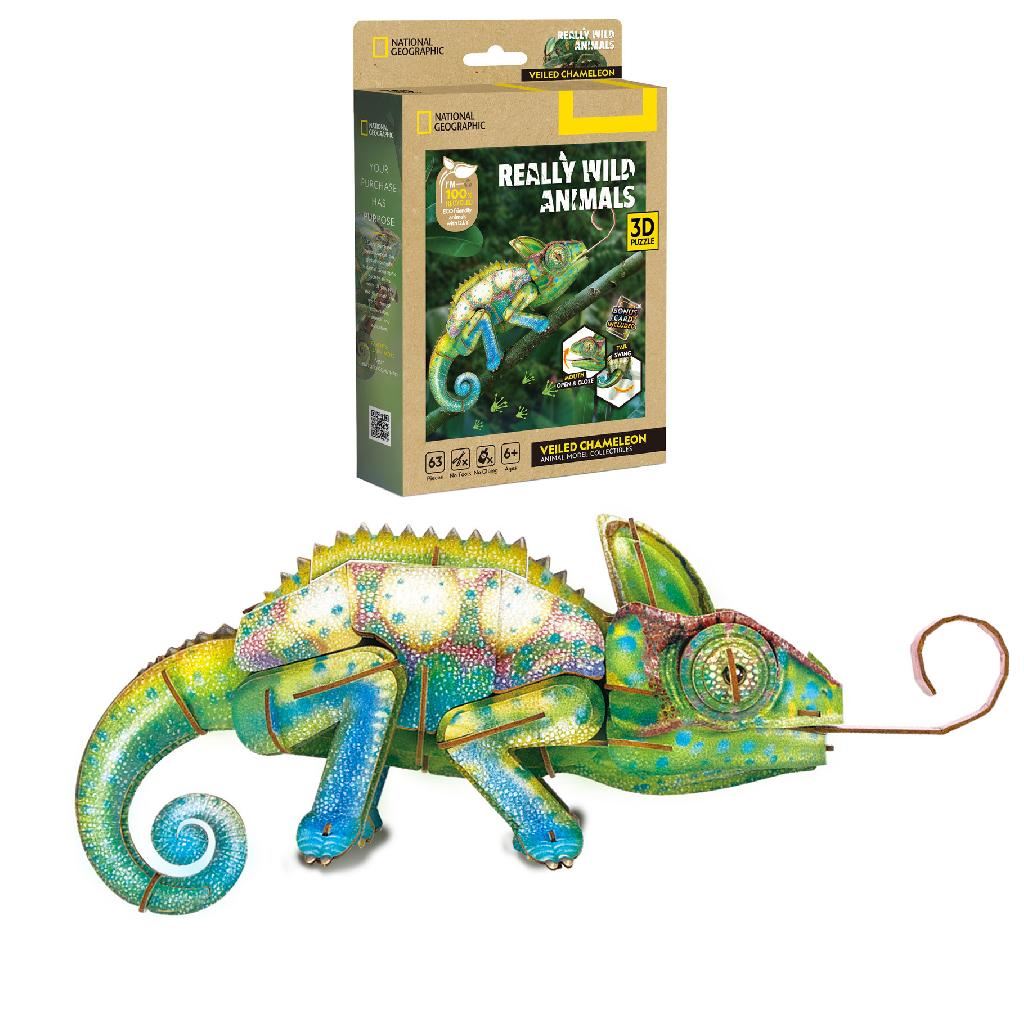 Cubicfun Veiled Chameleon (63 Pieces)