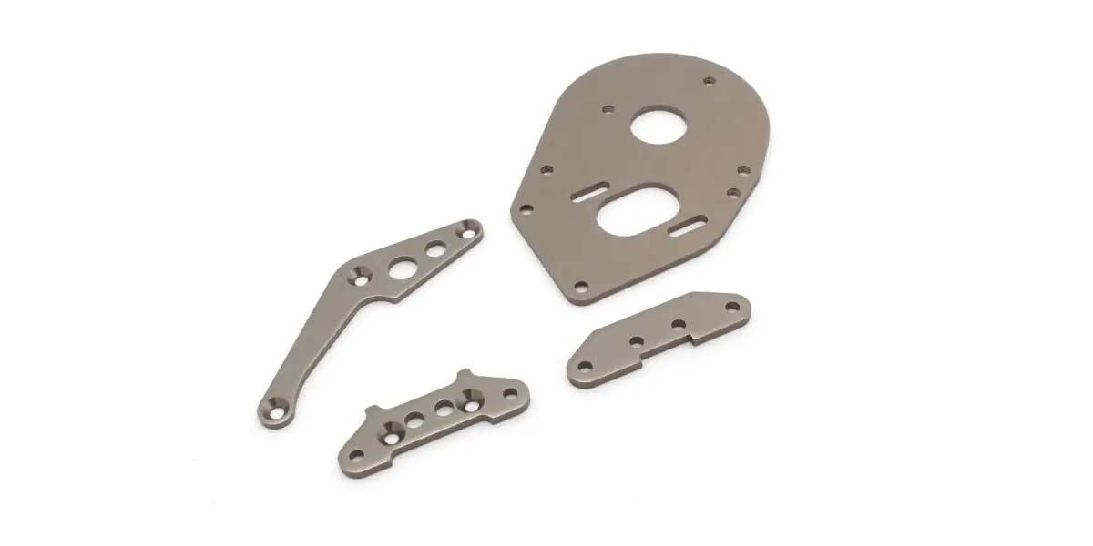 Plate Set Kyosho Optima Mid - Gun Metal