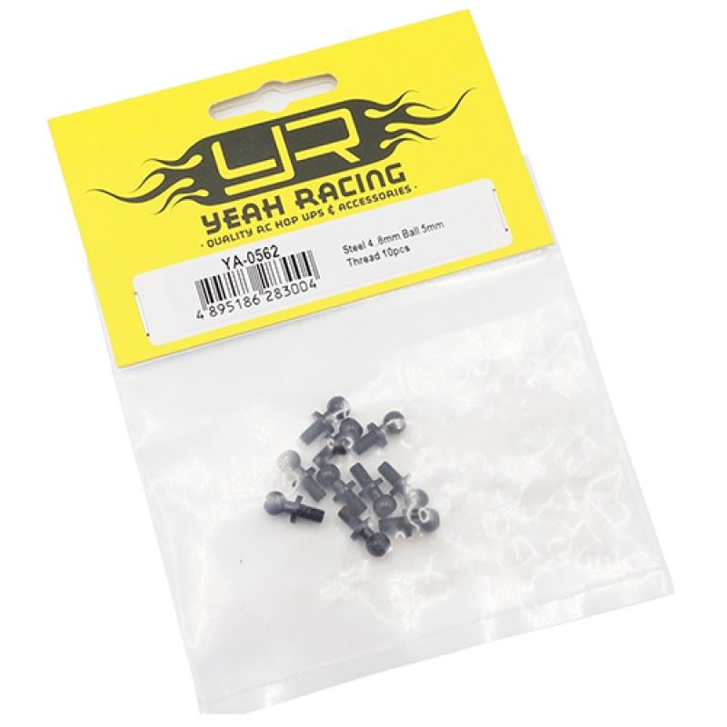 Yeah Racing Steel 4.8mm Ballstud M3 5mm Thread 10pcs