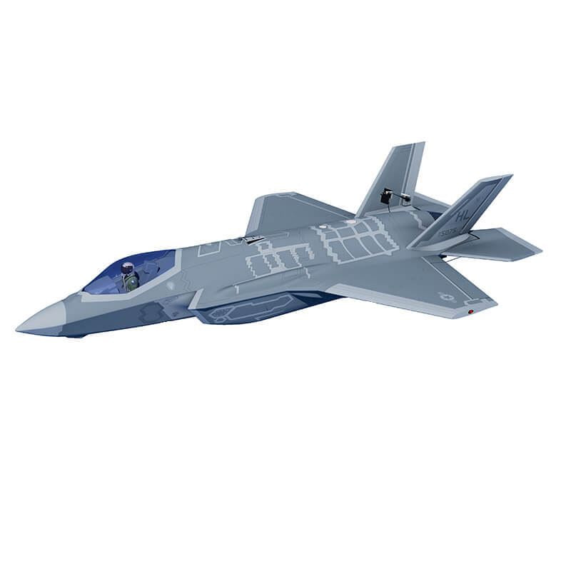 Xfly 64Mm F-35 Lightning Edf 750Mm No Retract Without Tx/Rx/Batt