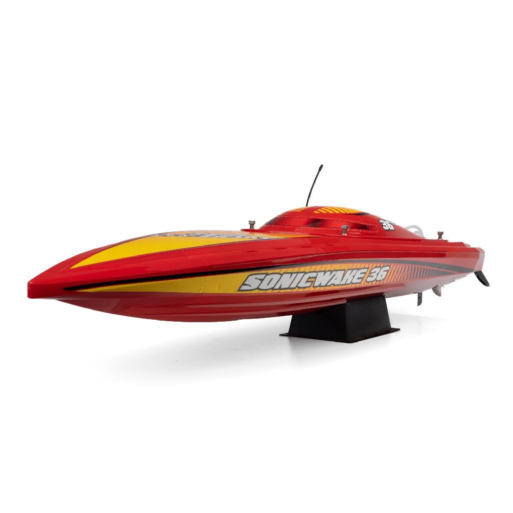Proboat Sonicwake 36In V3 Self-Righting V-Hull Boat Rtr, Red