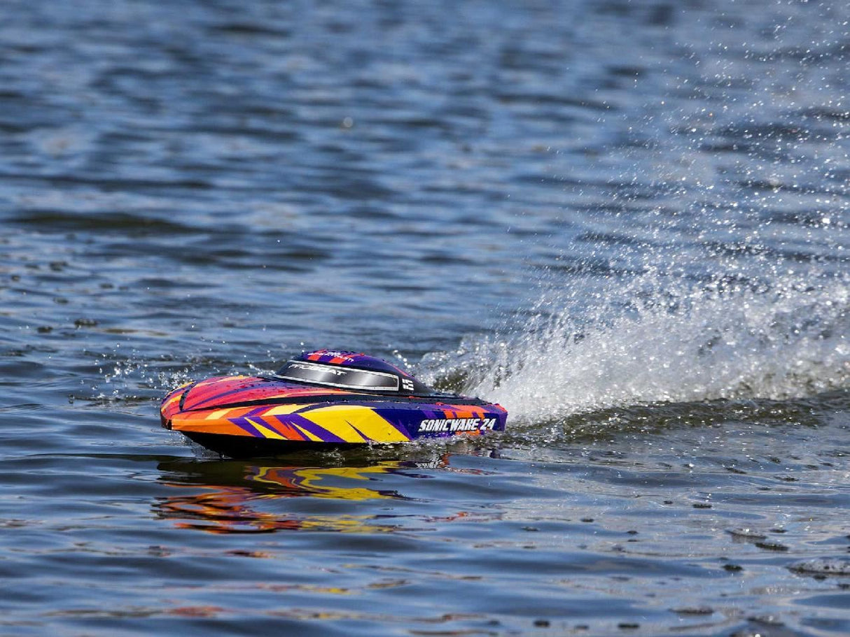 Proboat Sonicwake 24In Self-Righting Brushless Deep-V Rtr, Red