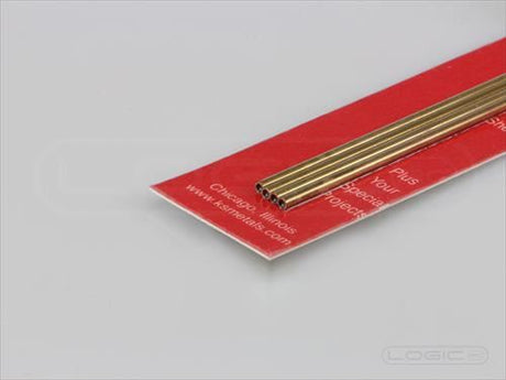 KS 300mm Thin Wall Brass Tube 2mm OD (Pk4) .225mm Wall