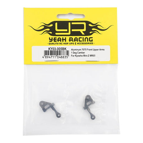 Yeah Racing Aluminum 7075 Front Upper Arms 1 Deg Camber For Kyosho Mini-Z MR03