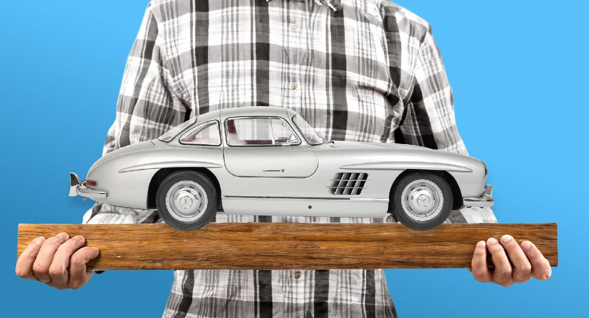 Ixo (Parent) Mercedes 300 Sl Silver 1/8 Scale Full Metal Kit