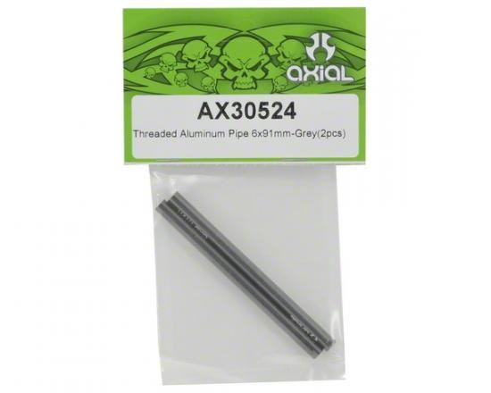 AXIAL Threaded Aluminum Pipe 6x91mm Grey (2)