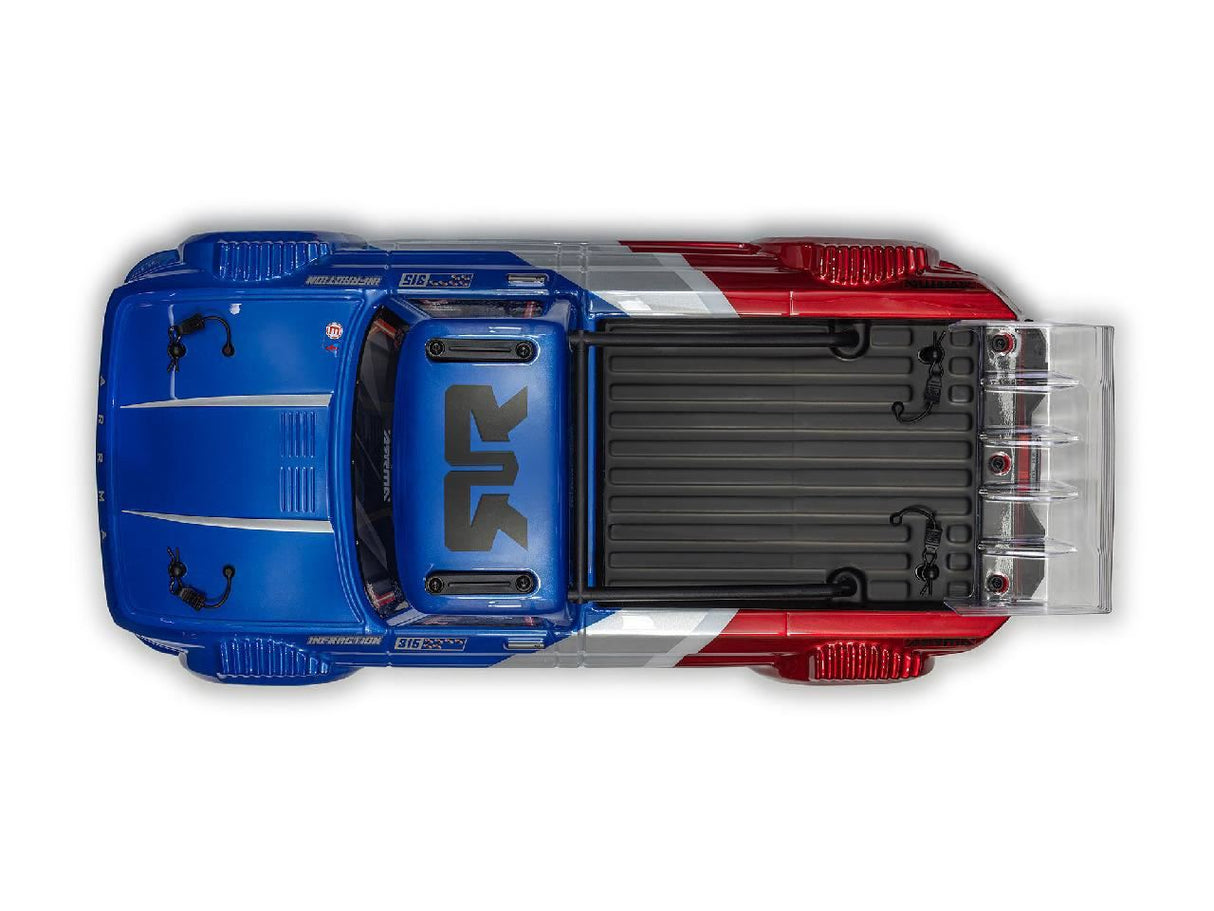 Arrma 1/8 Infraction 223S Dsc 4X4 Rtr Street Bash, Blue/Red