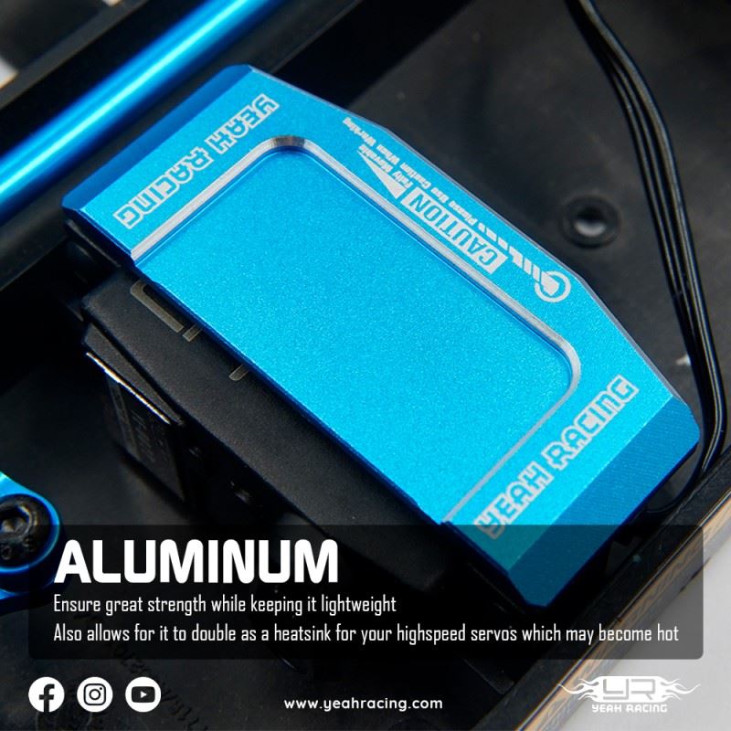 Yeah Racing Aluminum Servo Mount For Tamiya Tt01 Tt01E Tt01D Black